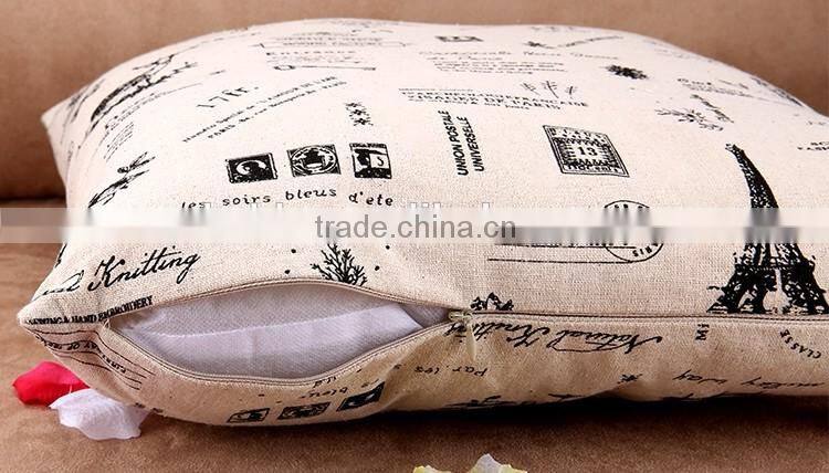 2015 creative cartoon deer pattern cotton and linen printed pillowcase household cloth art cushion cover