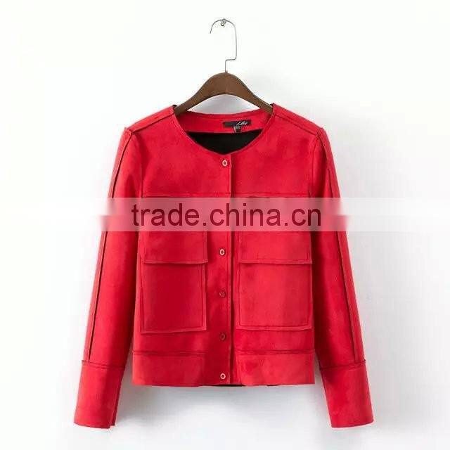 wholesale clothing two pockets front short jacket