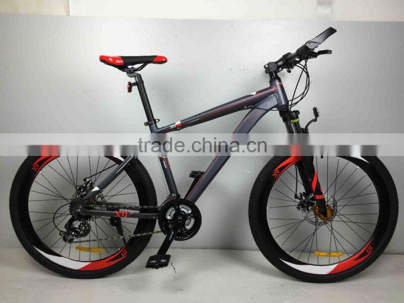 26'' 24 speed aluminum mountain bike frame full suspension mtb