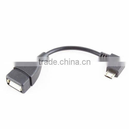 Right Angle Micro USB Host OTG Adapter Cable for Samsung Galaxy Tab 4 3 10.1 8.0