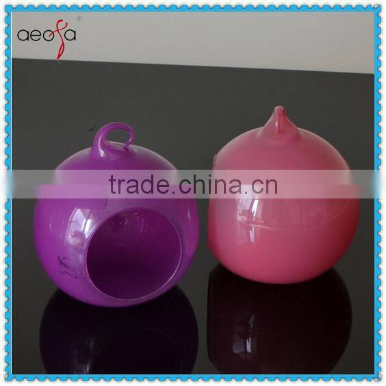 Round Shape Votive Candle Holder Clear Candle Glass with Embossed Pattern