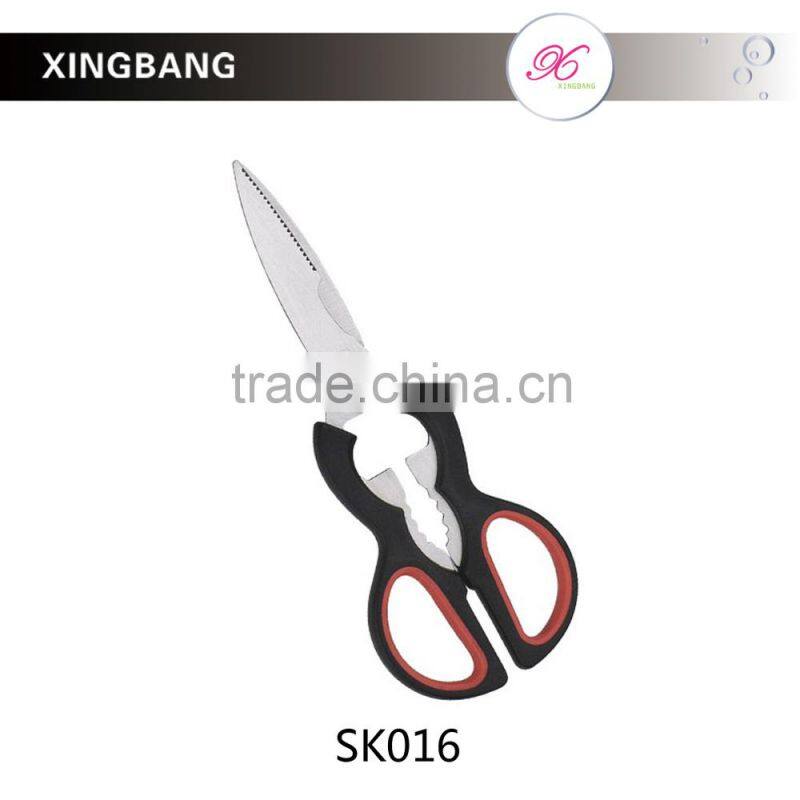 8'' durable S/S kitchen shears, wholesale multi task tools, kitchen scissors with non-slip handle