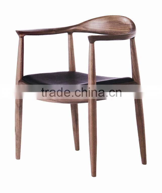 PU upholstered modern ash solid wood chair