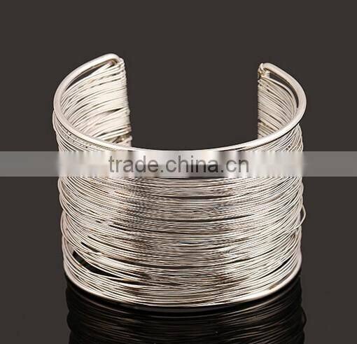Punk Women Ladies Gold Silver Hollow Open Wide Bangle Cuff Jewellery Bracelet