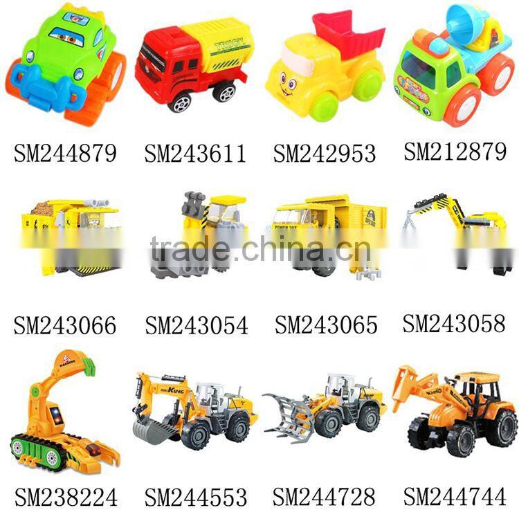 4 pcs back inengineering vehicle mini truck toy