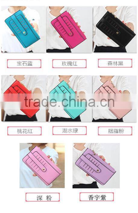 Korea fashion love heart card holder engraved leather wallet