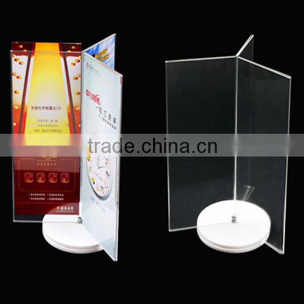 Acrylic material acrylic brochure holder with rotating base