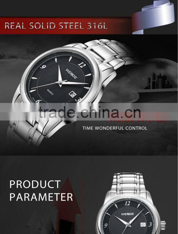 WEIDE 2014 New Watches Men Luxury Brand Watches 30 Meters Waterproof Relogio Dress wholesale china smart watches cheap