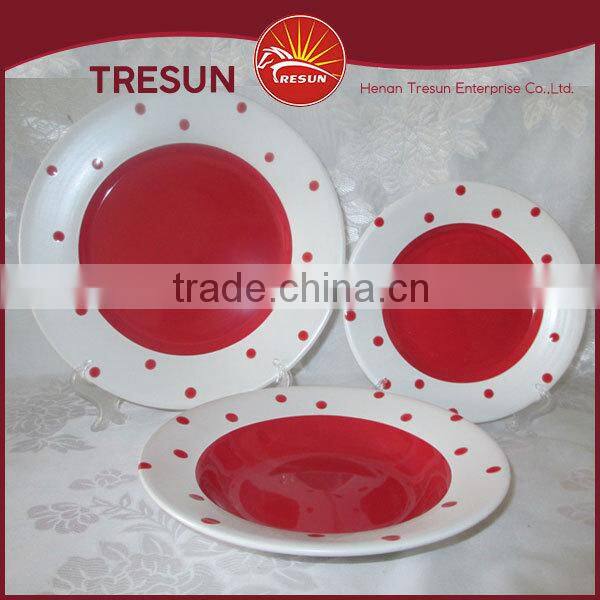 hot design colorful color glazed 18pcs dinnerset /dinner ware/tableware made in China