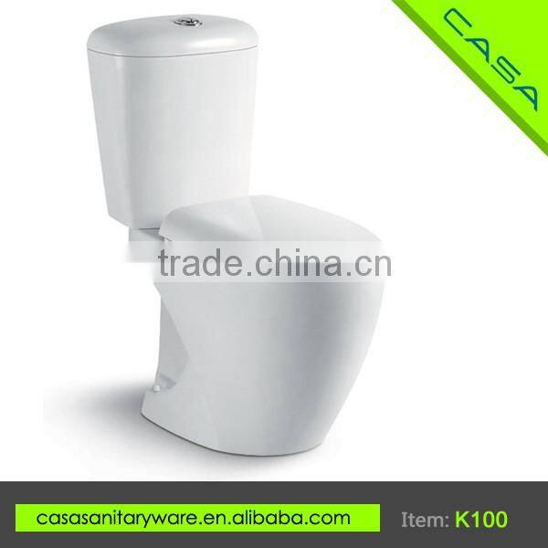 High end washdown s-trap two piece toilet interior design