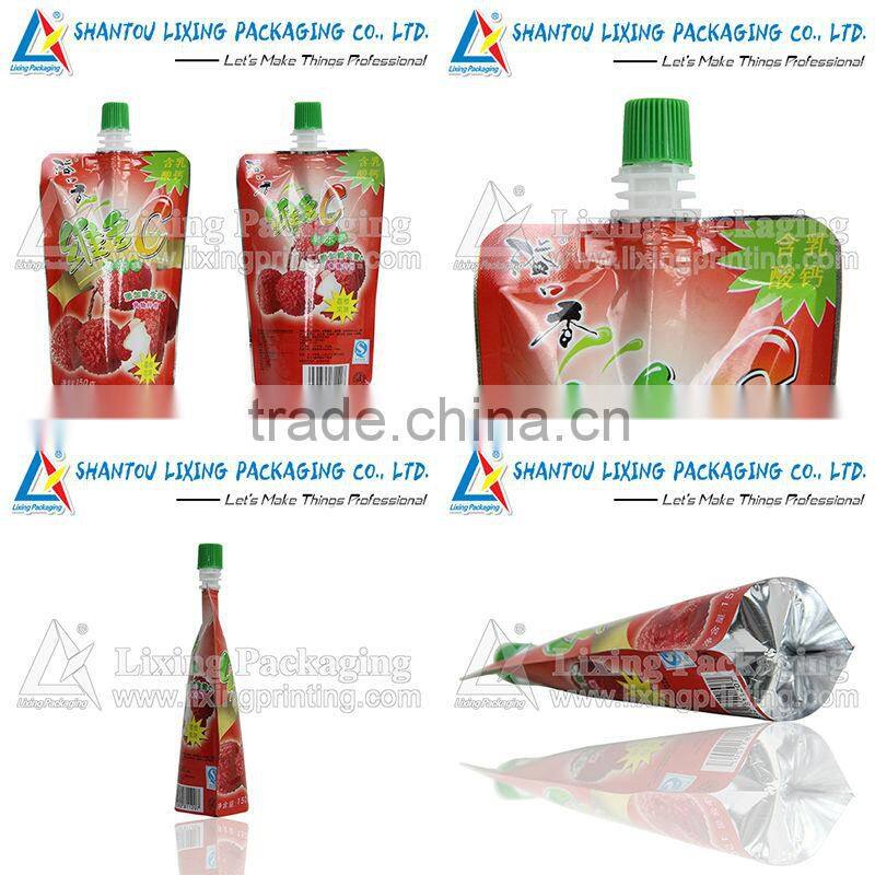 Leechee flavors drinks stand up pouch with spout