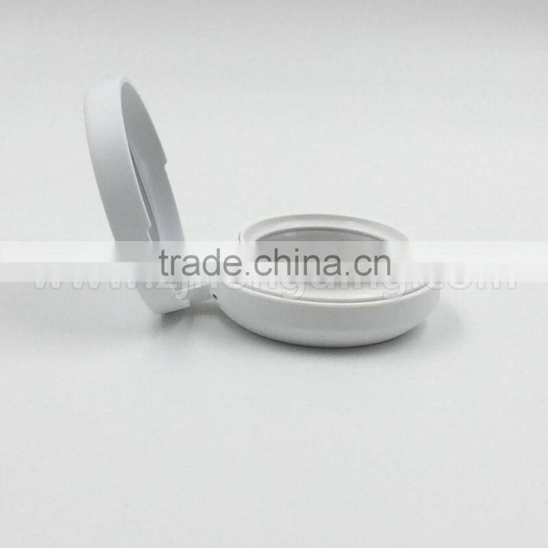 15g Round black compact powder case, double layer cosmetic compact powder box for solid perfume