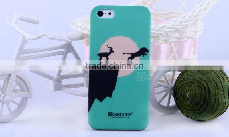 Funny birds pc hard rubberized case for iphone5 water transfer case China cell phone accessories