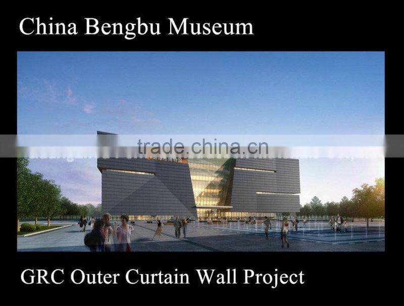 waterproof fire resistant grc material facade panel for exterior decoration