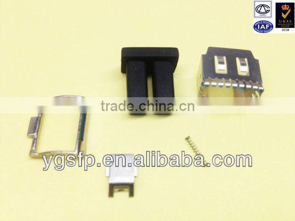 SFP+ Transceiver Housing In Fiber Optic Equipment For Cable Connector.