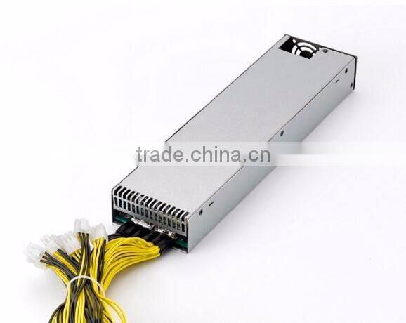 Bitcoin & litecoin mining power supply APW3-12-1600-B2 1600W S7/S5/S4/S4+ 12V power supply AntMiner PSU Series with 12PCS 6pin
