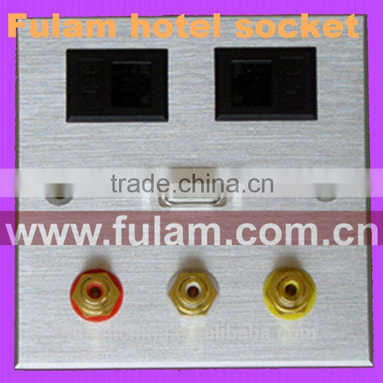 smart home OEM 86 type brushed aluminum fiber panel Wall Switch