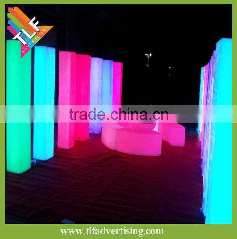 LED light inflatable pillar tube cylinder for Trade Show