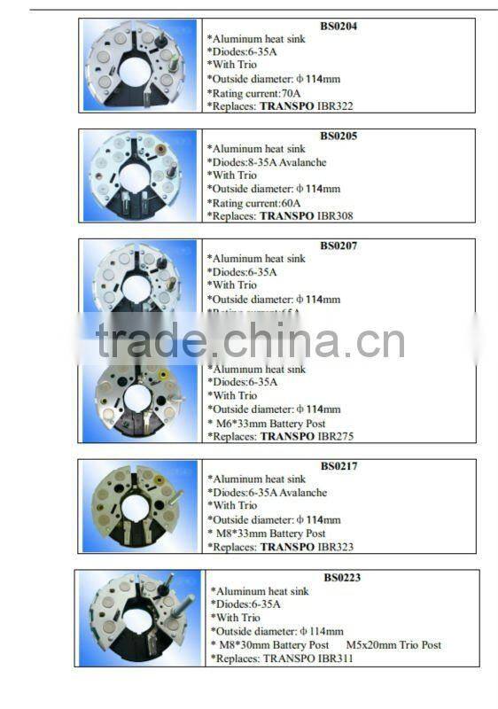 BOSCH Auto alternator rectifiers,OEM No.: IBR852 alternator rectifier diode