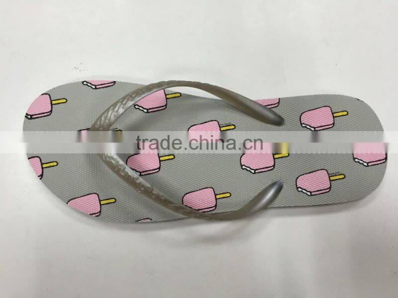 663 LOULUEN Heat Transfer Printing Women Fancy Custom Printed Flip Flops