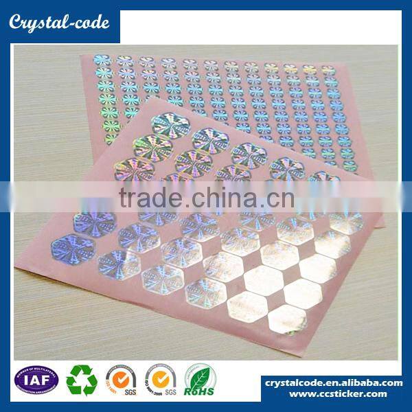Popular food field high residue antifake adhesive roll hologram label