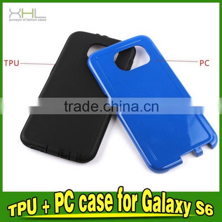 Factory hot sell for samsung s6 pc tpu combo cover