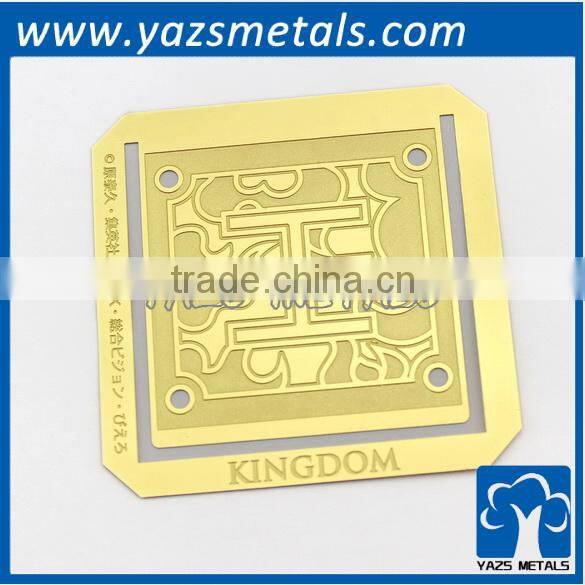 Customize etched metal bookmark