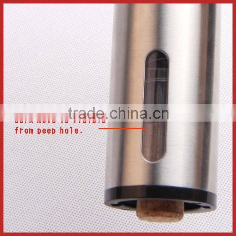 Stainless steel battery operated electric wine bottle opener,electric wine corkscrew,wine opener