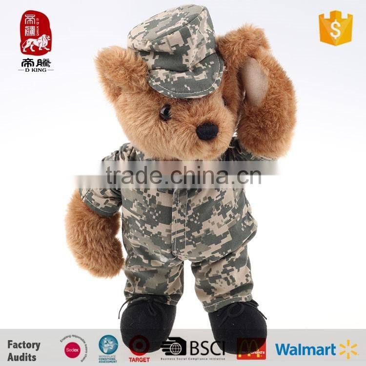 25cm Stuffed Bear Army Teddy Bear Personlized Toy New Arrival