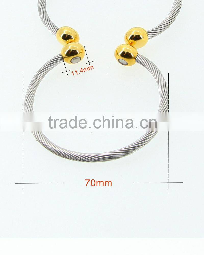 Magnetic bangle Arthritis Pain Relief djustable stainless steel bangle