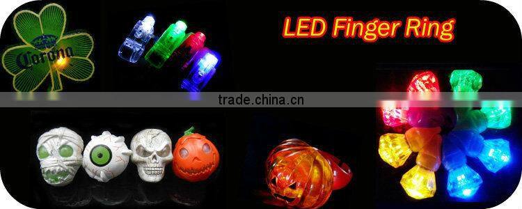 Wholesale factory led light toy colorfull led light finger ring glow in the dark led finger ring flashing led light