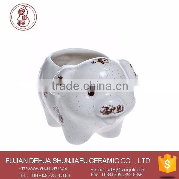Creative ceramic zodiac animal plant pots