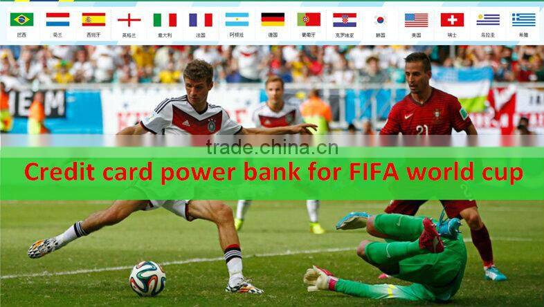 China new products! outdoor ultra thin credit card mobile power bank station