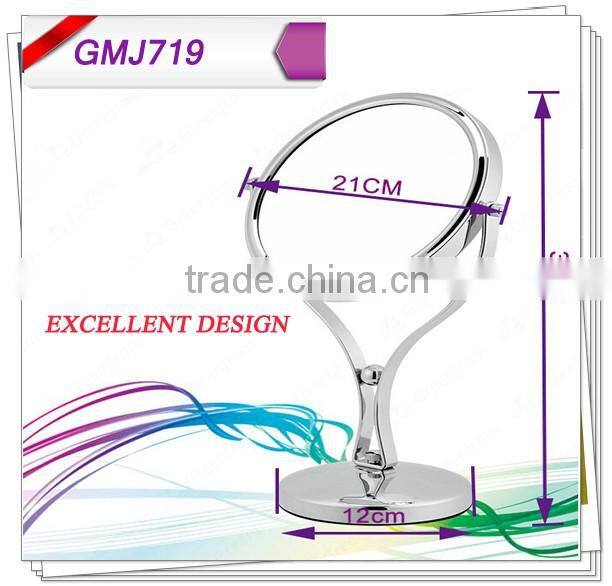 High quality custom logo lighted desktop makeup mirror