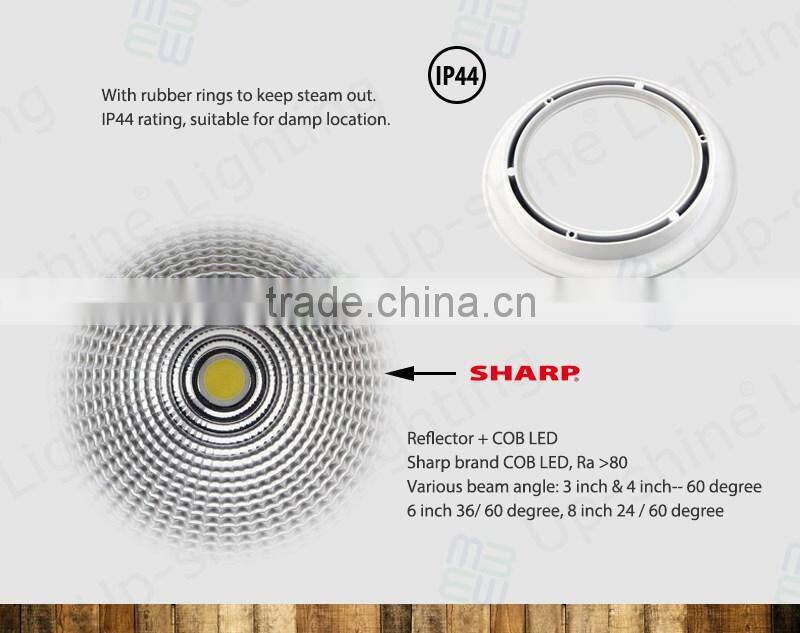 china 2016 led recessed down light/ led recessed down light/new cob 12w led downlight