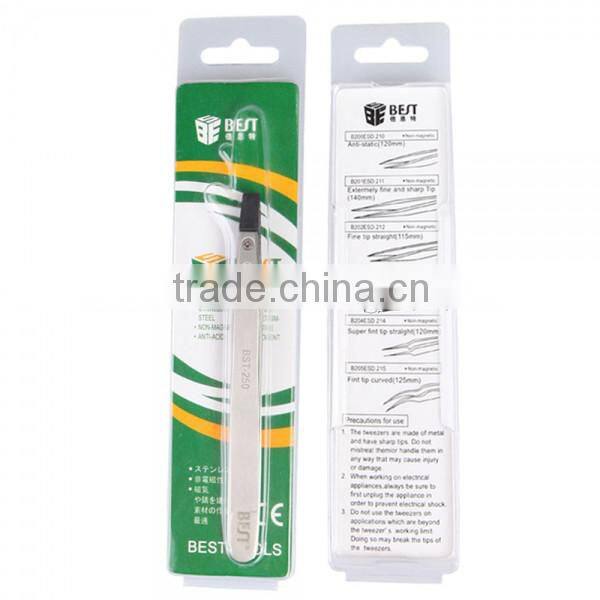 BST-250 Stainless Steel Highly Precise Anti-static Removable Head Tweezers