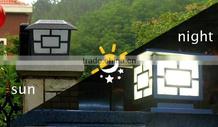 Popular solar pillar light on sell main gate solar lights