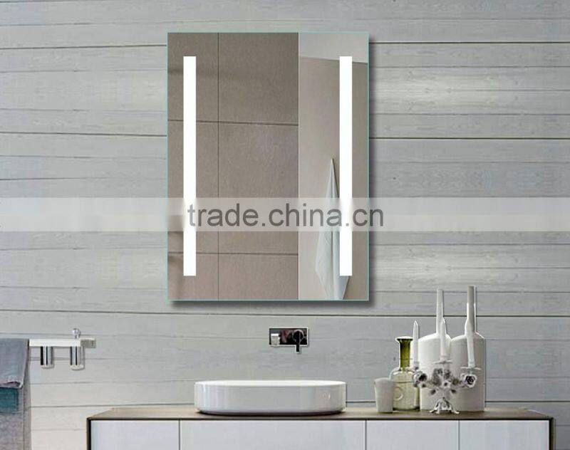UL approved aluminum frameless backlit mirror for bathroom