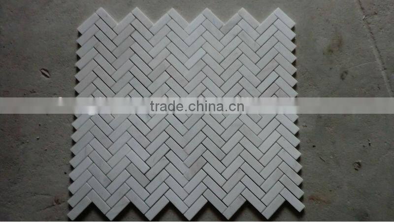 white cream marble mosaic 30x30 for bathroom