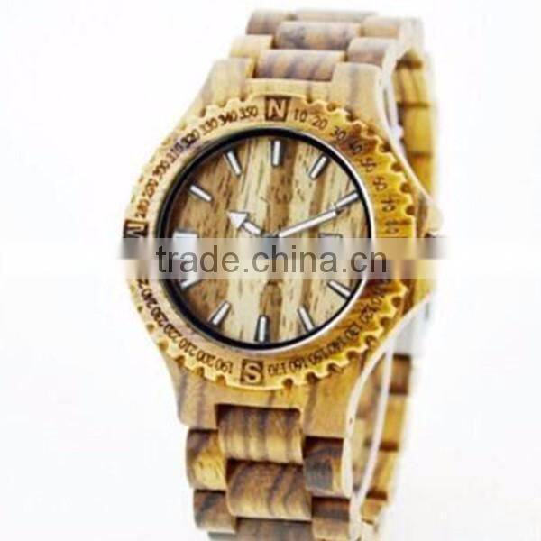 Eco-friendly Zebra wood watch with customer 's design logo