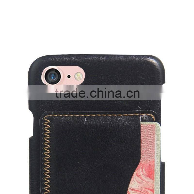 Crazy horse leather card case for iphone 7, for iPhone 7 wallet case stand holder back cover