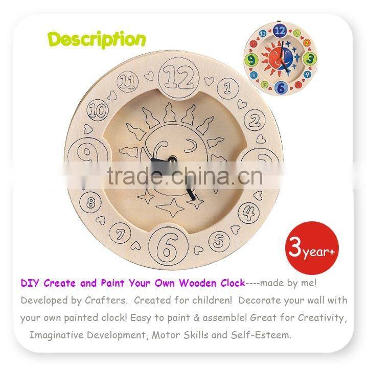 Educational Wood Toy Clock For Kids