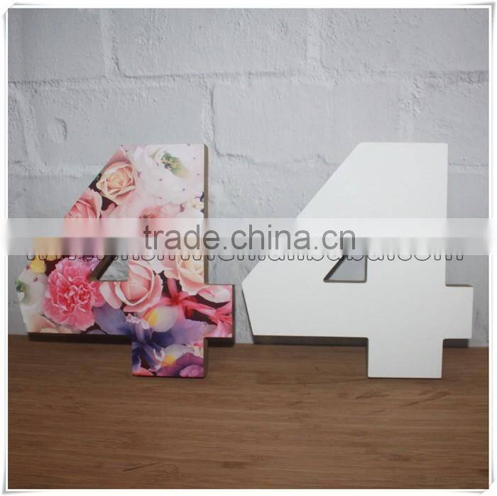 custom sublimation wood signs number/21mm MDF wood number