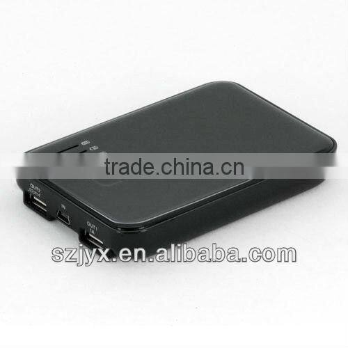 5000mah 2 USB Power Bank Portable External Battery Pack for iphone 5S 5C