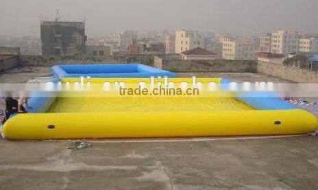 Hot selling blue and yellow inflatable pool