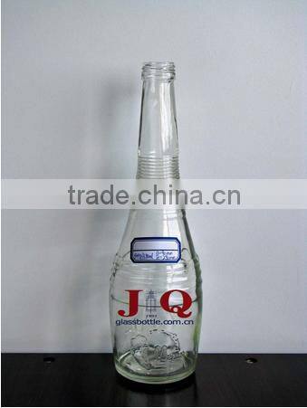 680ml fashion round clear glass rum bottles