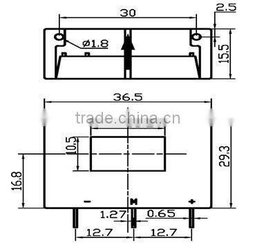 PCB assembly Hall effect DC AC current transducer RCB47B series (Ipn=125A-200A)