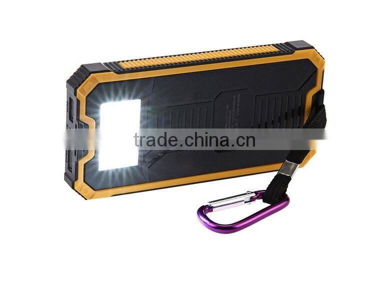 Solar Power bank with LED camping lamp external battery for iPhone 6/7 plus