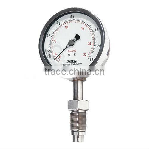 Flange diaphragm pressure gauge