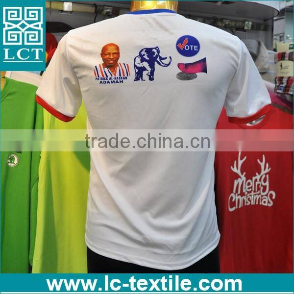supply heat transfer print cool micro polyester dry mesh shirts for election